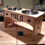 Dog Bowl Holder.  Customized to the height of your dog's breast bone.
